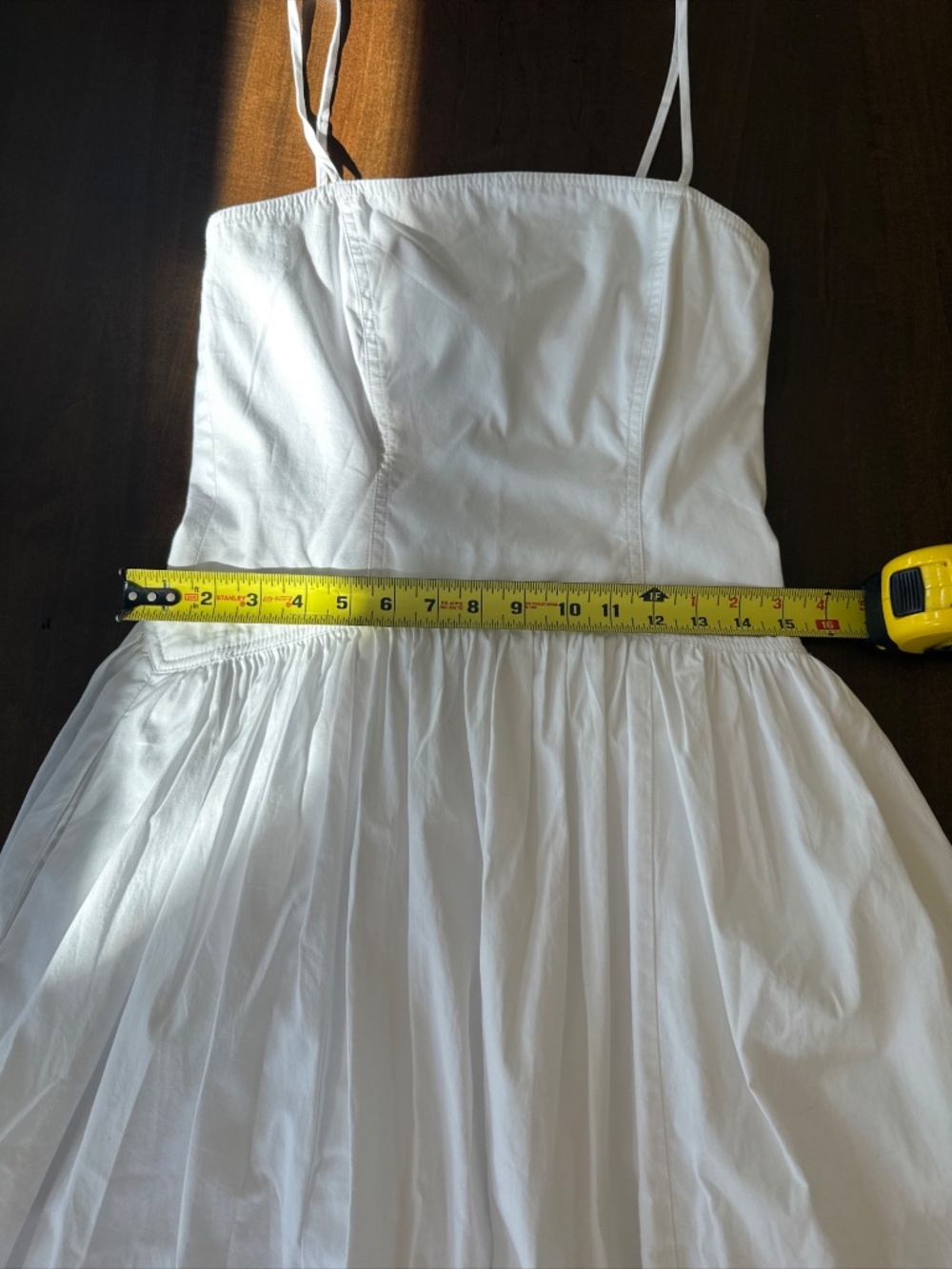 Madewell Poplin Seamed Midi Dress 100% Cotton White Sz 2 Sleeveless $158 - Picture 10 of 12